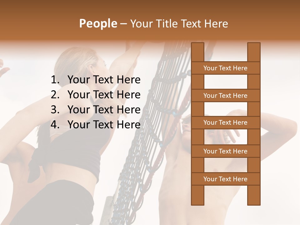 Players Trying To Block A Dangerous Attack In A Beach Volleyball Game PowerPoint Template