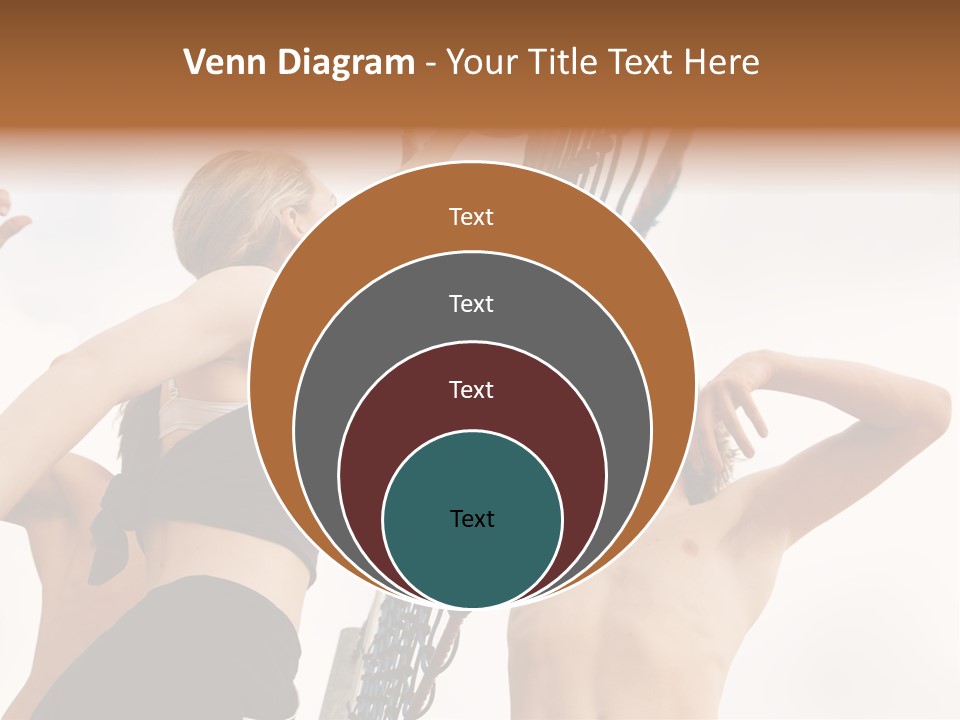 Players Trying To Block A Dangerous Attack In A Beach Volleyball Game PowerPoint Template