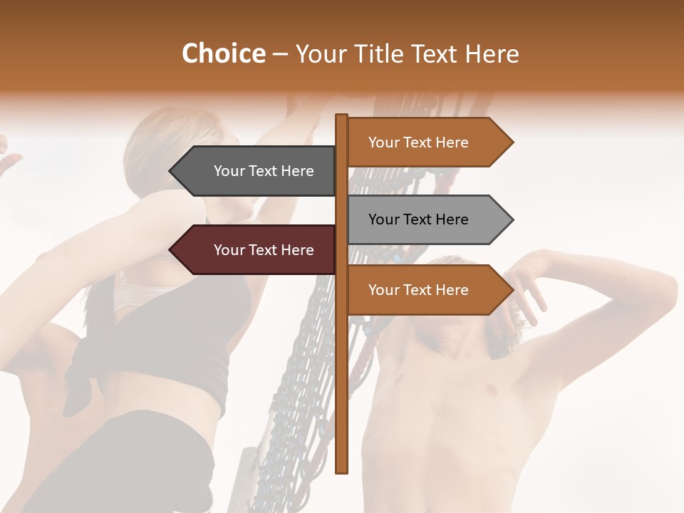 Players Trying To Block A Dangerous Attack In A Beach Volleyball Game PowerPoint Template
