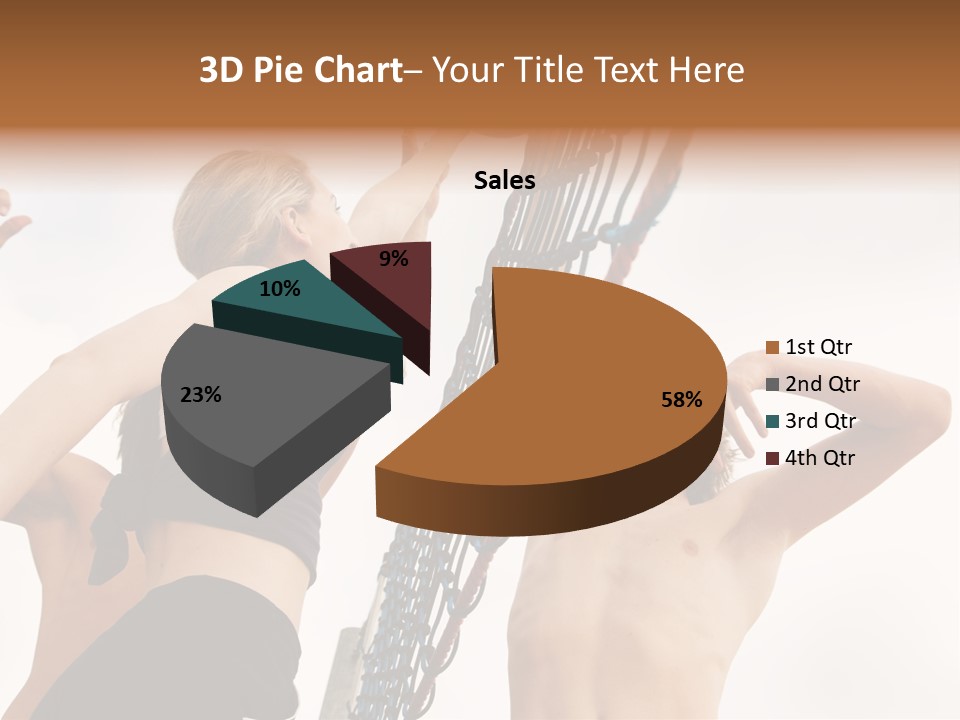 Players Trying To Block A Dangerous Attack In A Beach Volleyball Game PowerPoint Template