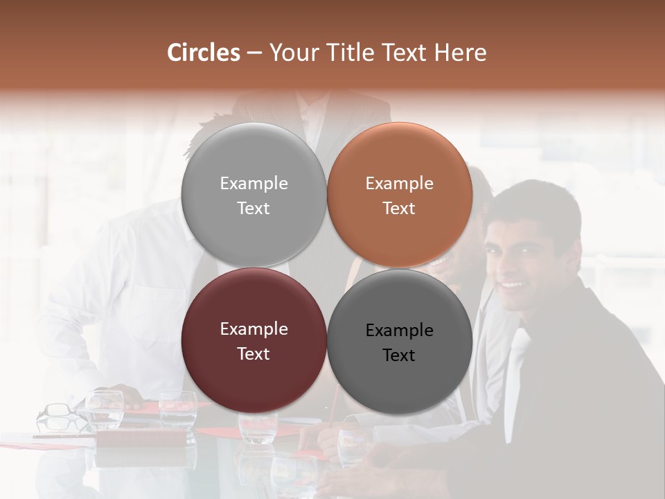 International Business Team Smiling At The Camera In Office PowerPoint Template