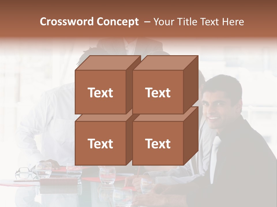 International Business Team Smiling At The Camera In Office PowerPoint Template