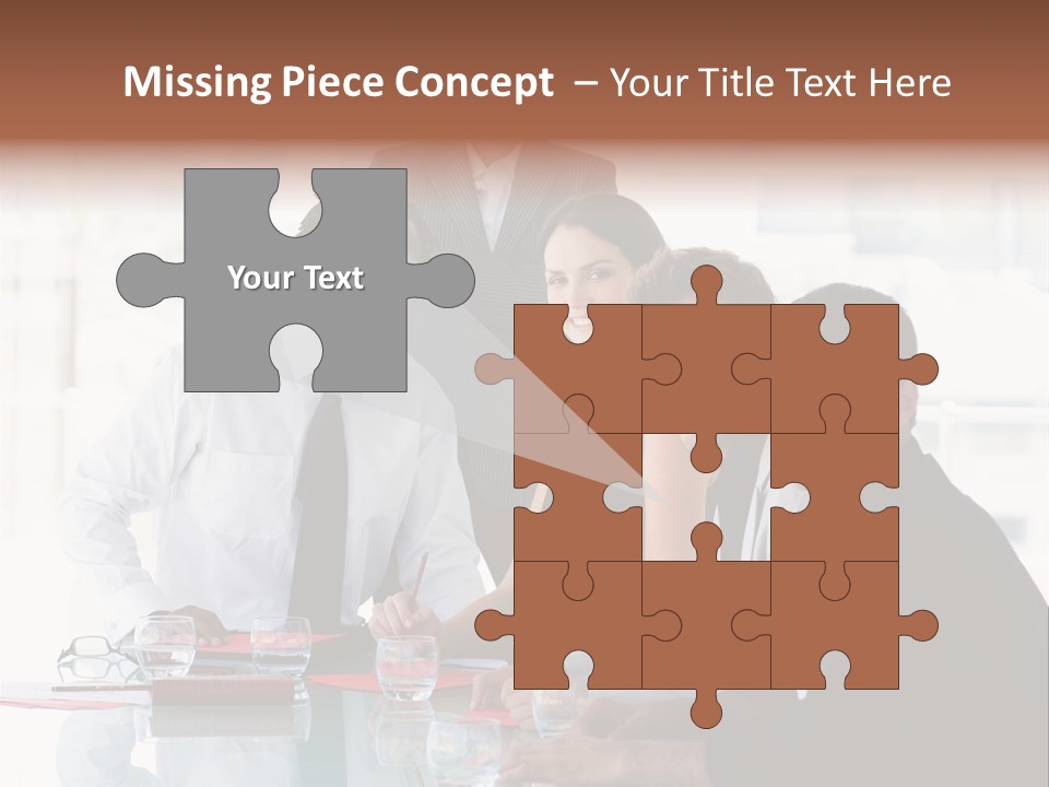 International Business Team Smiling At The Camera In Office PowerPoint Template