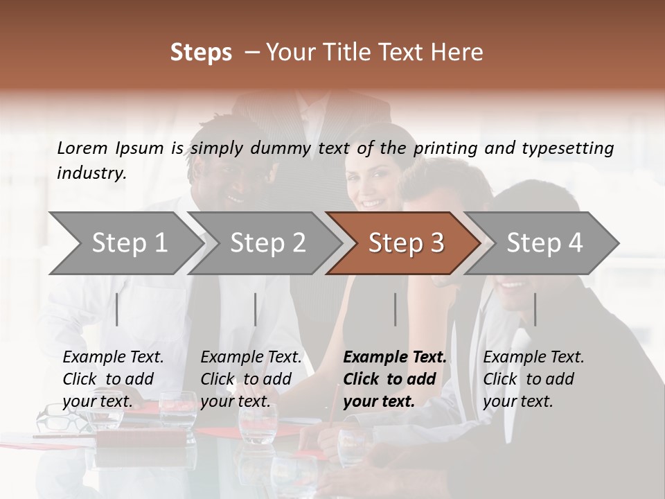 International Business Team Smiling At The Camera In Office PowerPoint Template