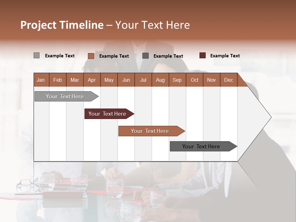 International Business Team Smiling At The Camera In Office PowerPoint Template