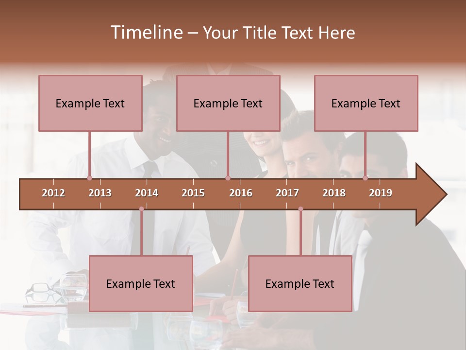 International Business Team Smiling At The Camera In Office PowerPoint Template