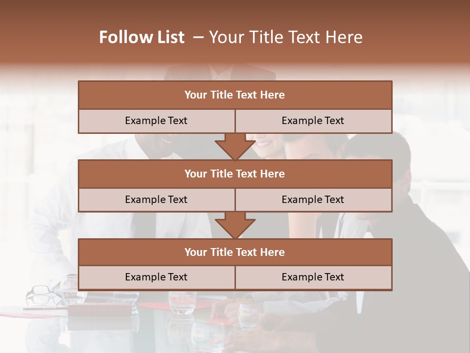 International Business Team Smiling At The Camera In Office PowerPoint Template