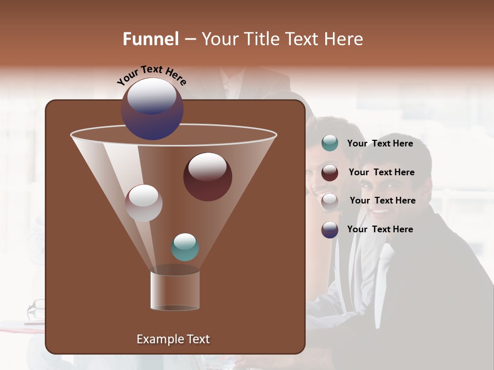 International Business Team Smiling At The Camera In Office PowerPoint Template