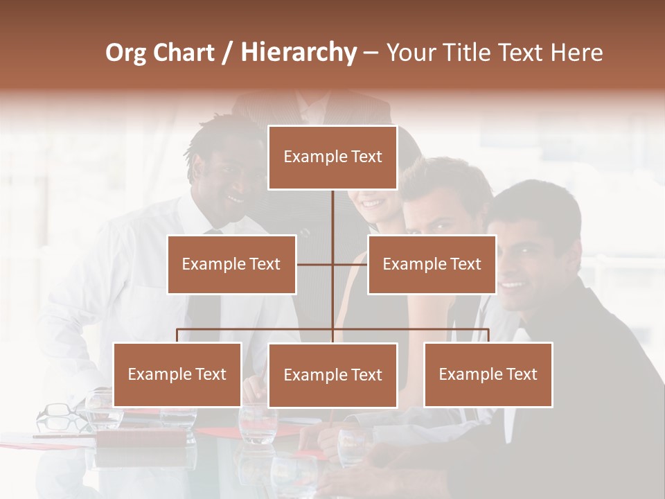 International Business Team Smiling At The Camera In Office PowerPoint Template