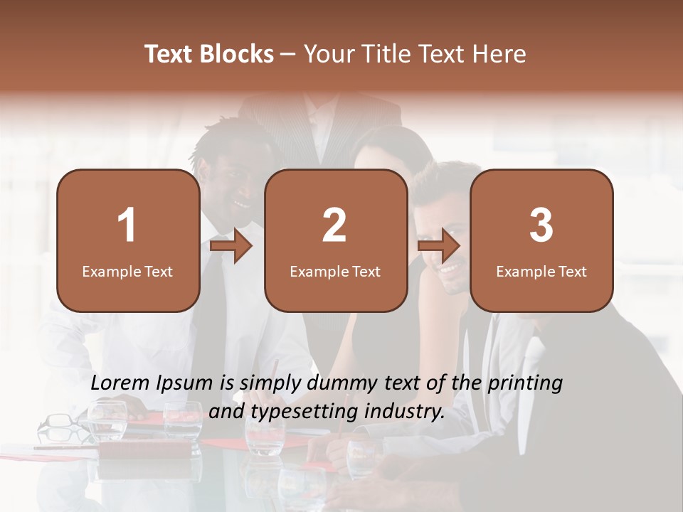 International Business Team Smiling At The Camera In Office PowerPoint Template