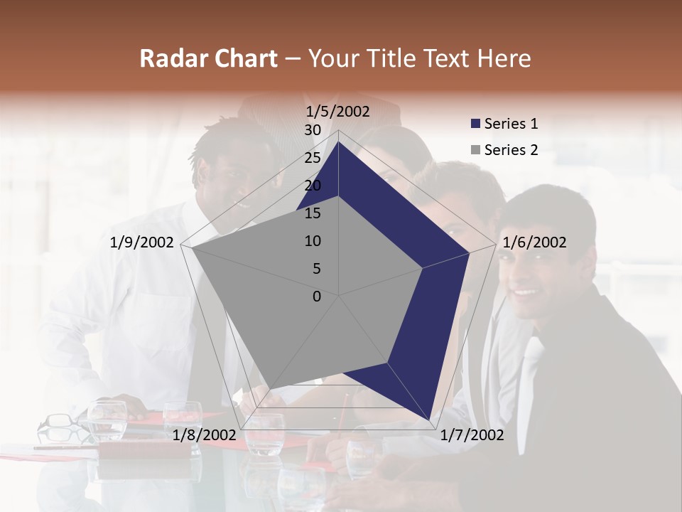 International Business Team Smiling At The Camera In Office PowerPoint Template