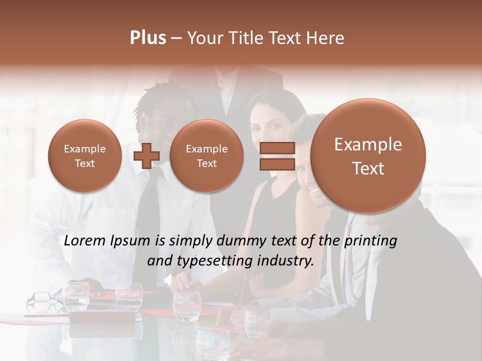 International Business Team Smiling At The Camera In Office PowerPoint Template