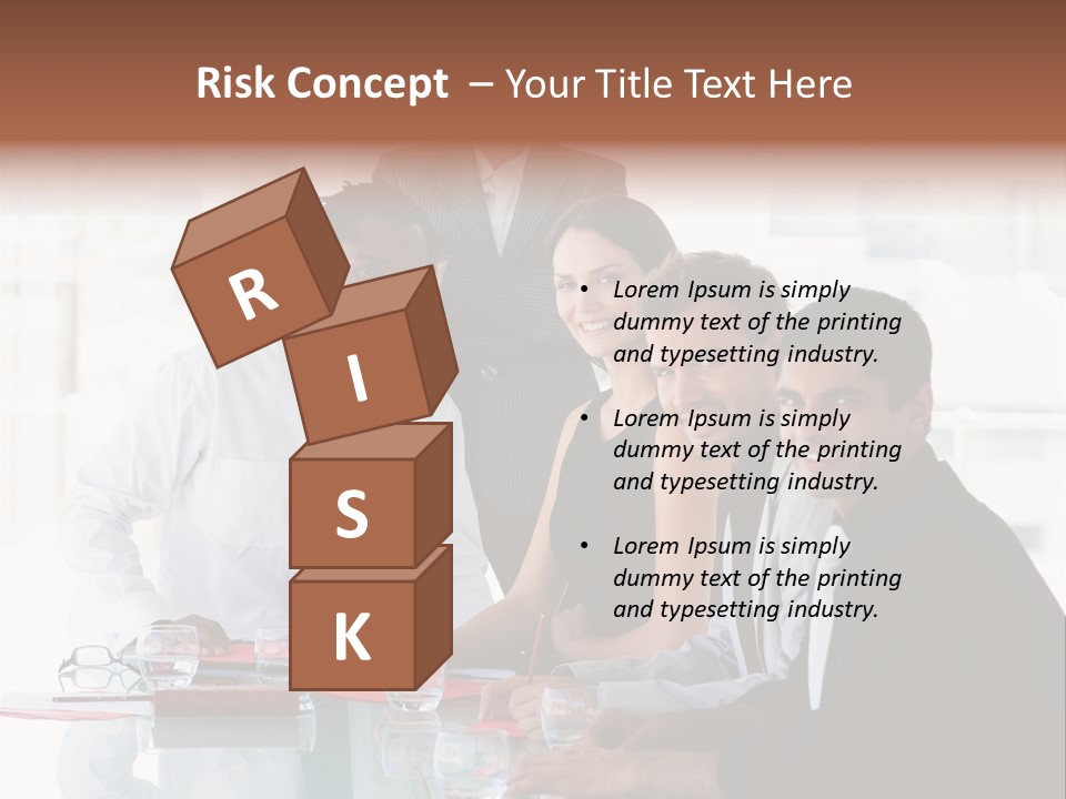 International Business Team Smiling At The Camera In Office PowerPoint Template