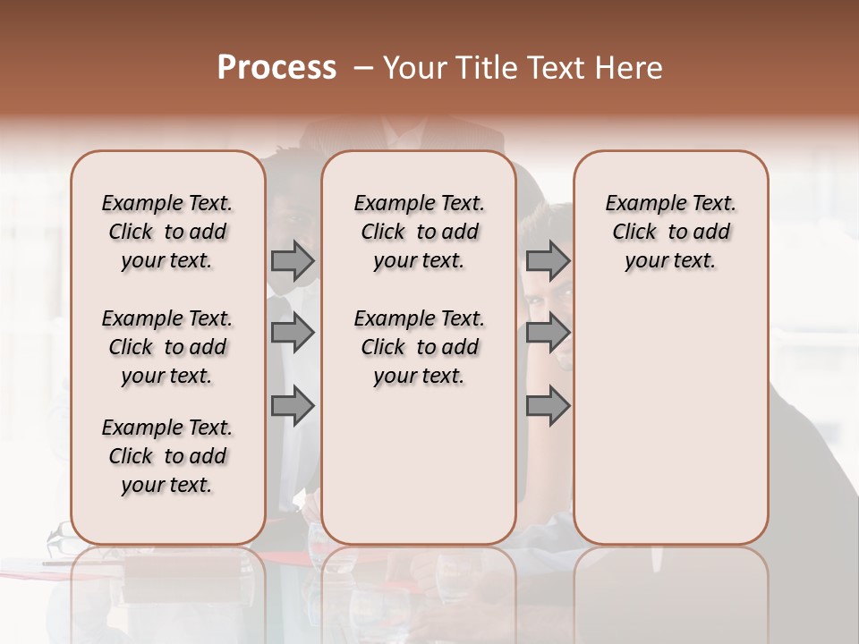 International Business Team Smiling At The Camera In Office PowerPoint Template