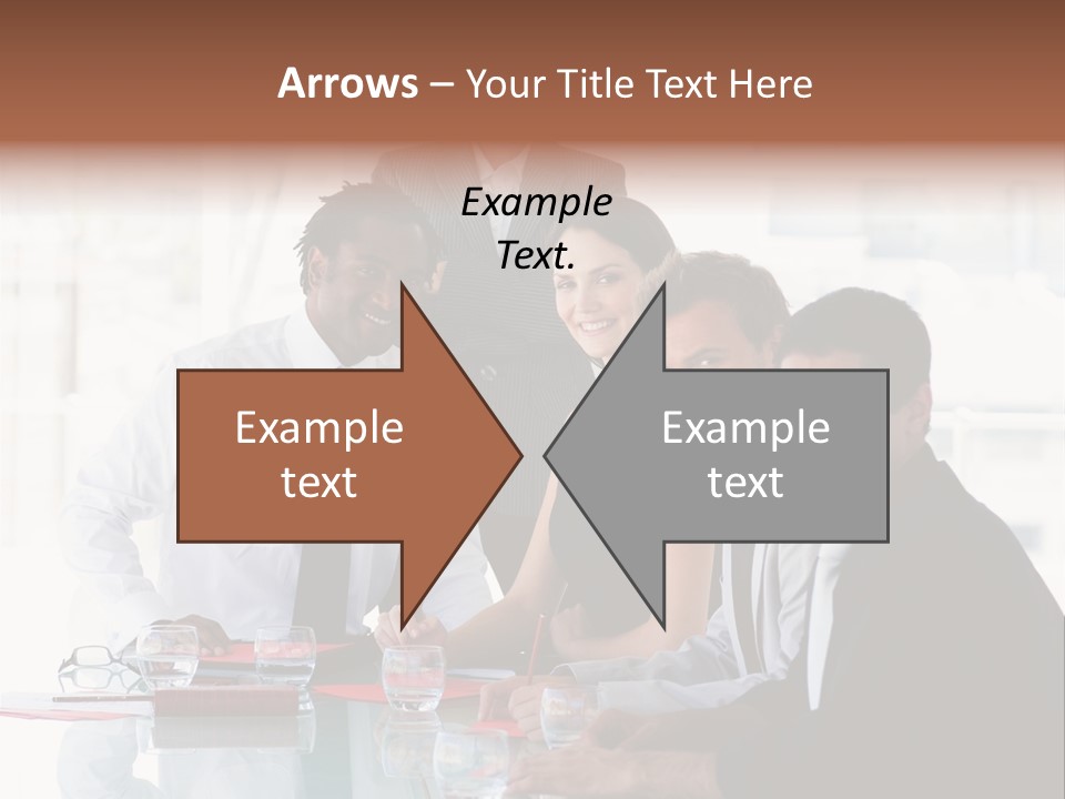 International Business Team Smiling At The Camera In Office PowerPoint Template