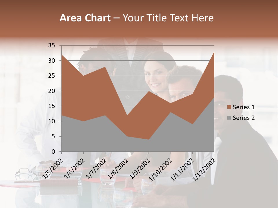 International Business Team Smiling At The Camera In Office PowerPoint Template