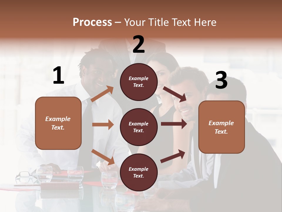International Business Team Smiling At The Camera In Office PowerPoint Template