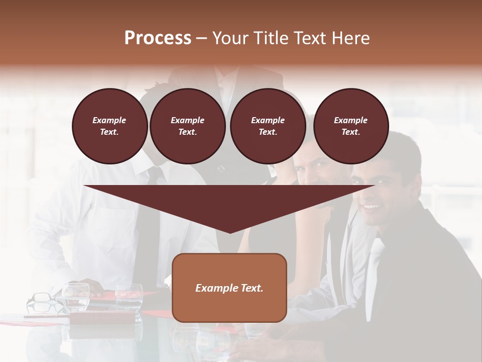 International Business Team Smiling At The Camera In Office PowerPoint Template