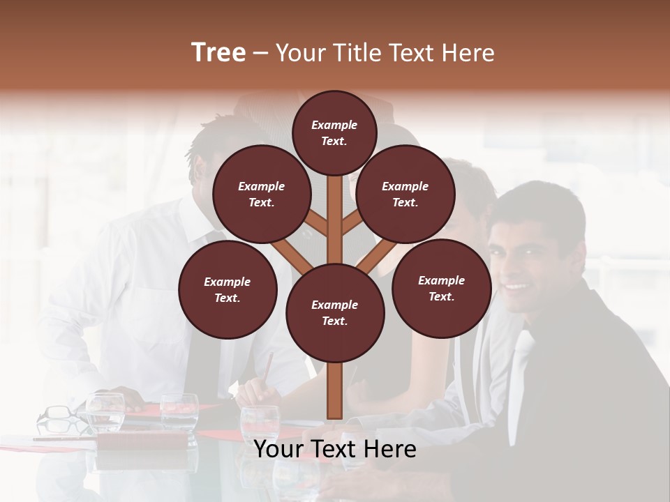 International Business Team Smiling At The Camera In Office PowerPoint Template