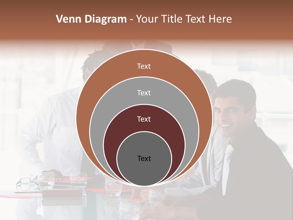 International Business Team Smiling At The Camera In Office PowerPoint Template
