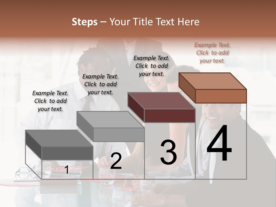 International Business Team Smiling At The Camera In Office PowerPoint Template