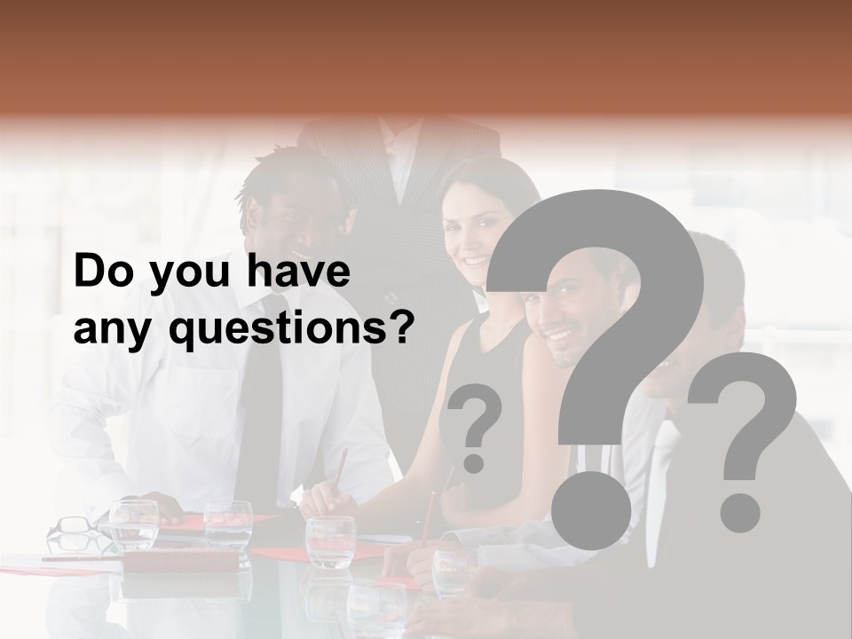 International Business Team Smiling At The Camera In Office PowerPoint Template