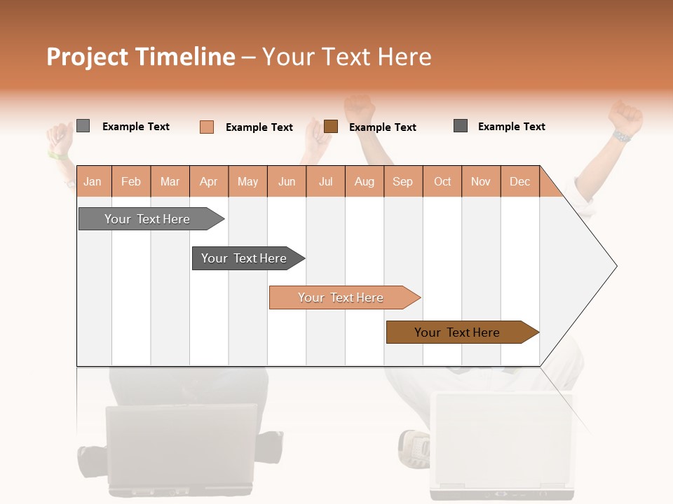 A Man And A Woman Sitting On A Laptop PowerPoint Template
