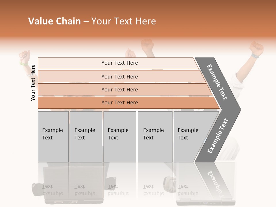A Man And A Woman Sitting On A Laptop PowerPoint Template
