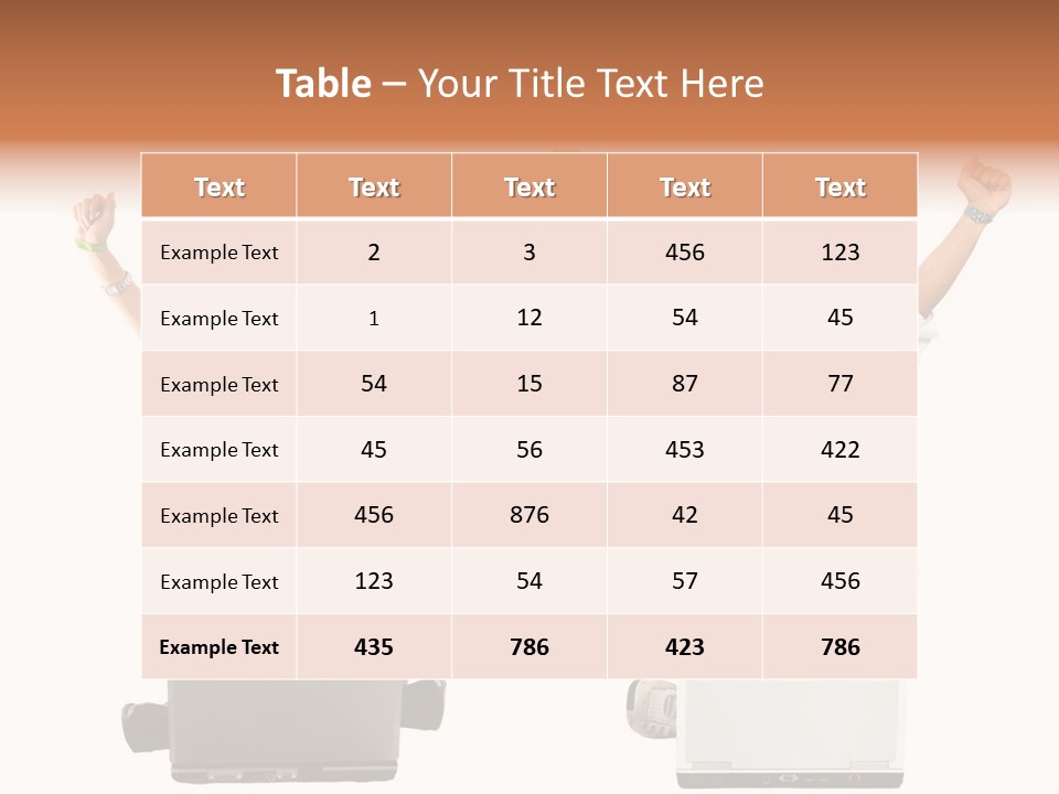 A Man And A Woman Sitting On A Laptop PowerPoint Template
