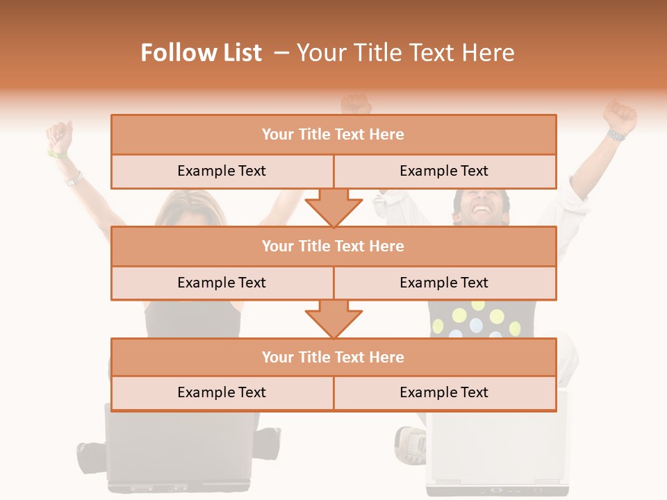 A Man And A Woman Sitting On A Laptop PowerPoint Template