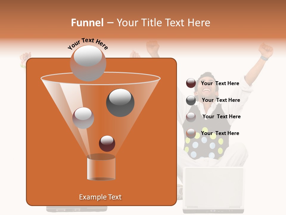 A Man And A Woman Sitting On A Laptop PowerPoint Template