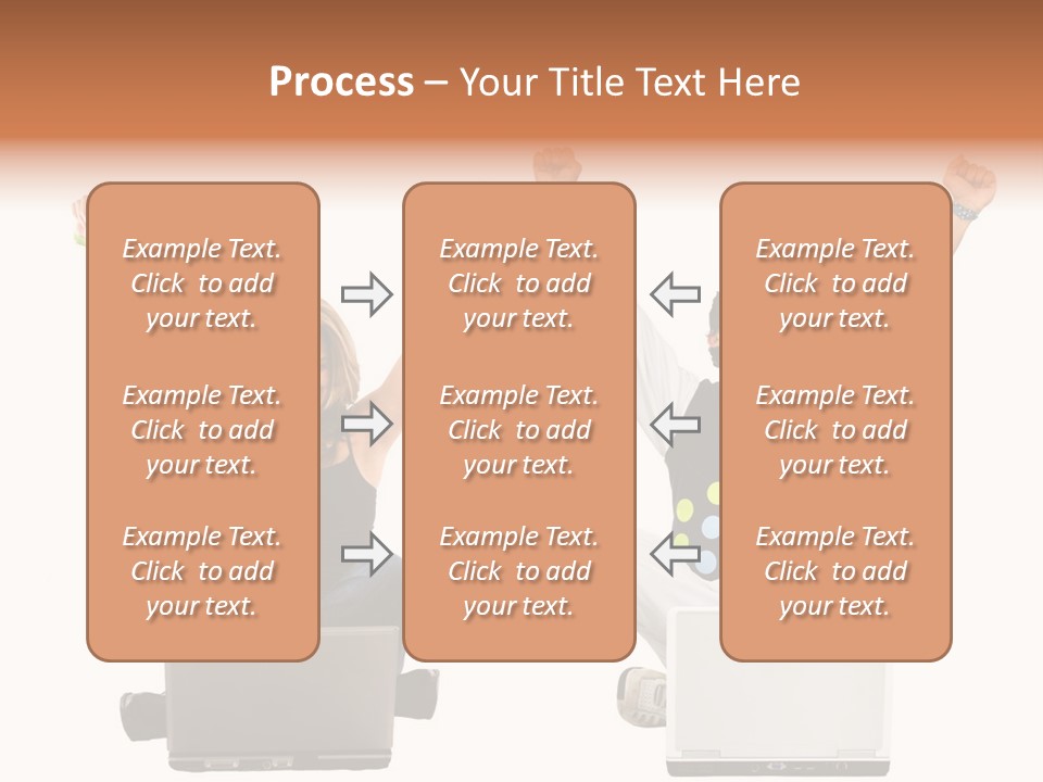 A Man And A Woman Sitting On A Laptop PowerPoint Template