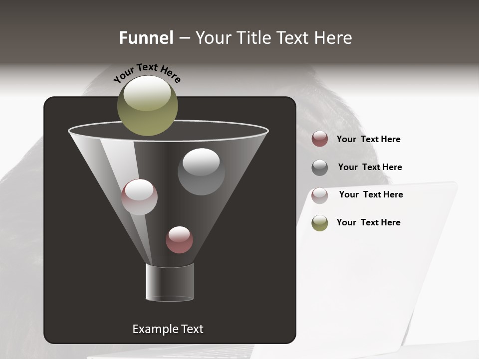 Monkey (Mixed-Breed Between Chimpanzee And Bonobo)V Playing With A Laptop In Front Of A White Background PowerPoint Template