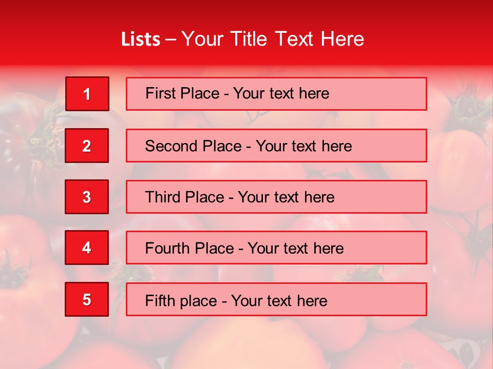 Red And Yellow Heirloom Tomatoes PowerPoint Template