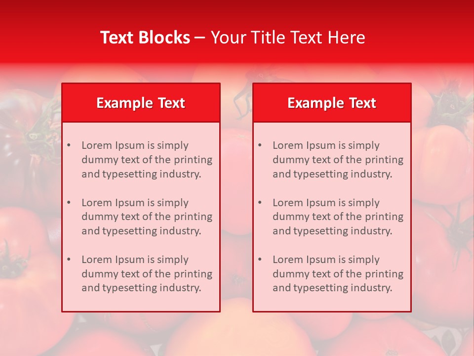 Red And Yellow Heirloom Tomatoes PowerPoint Template