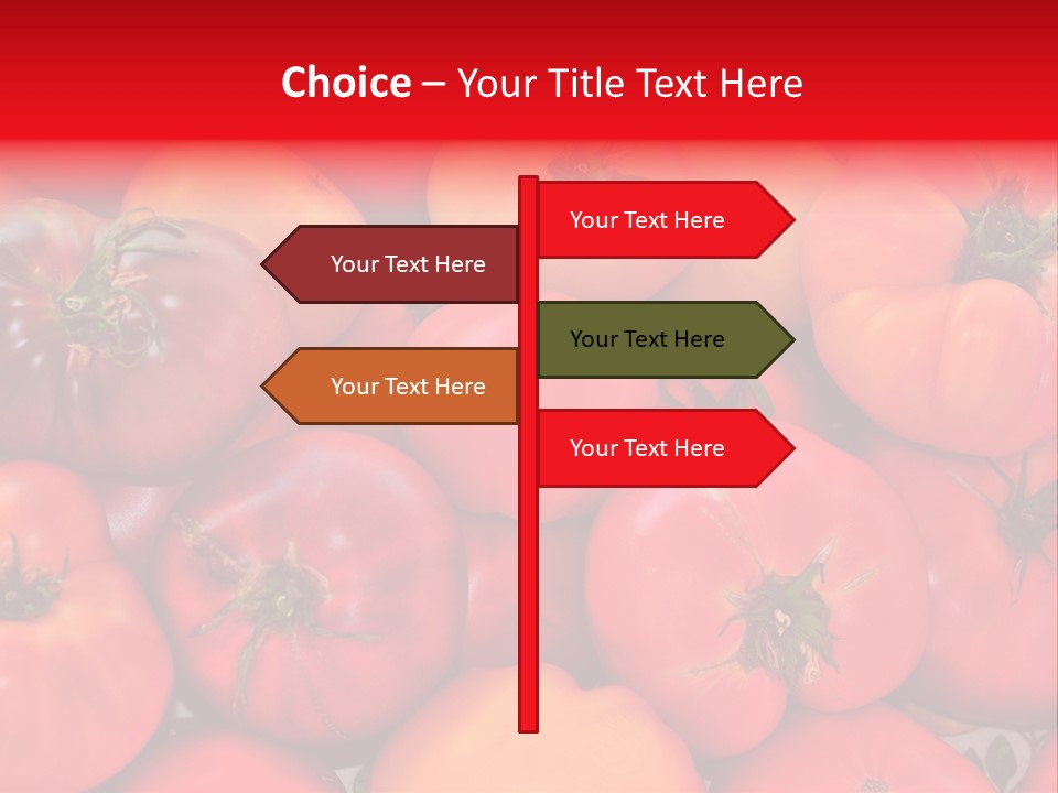 Red And Yellow Heirloom Tomatoes PowerPoint Template