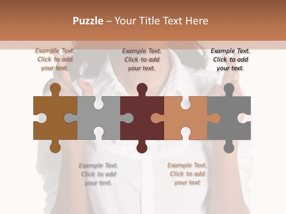 African American Businesswoman Smiling Showing Fingers Crossed PowerPoint Template