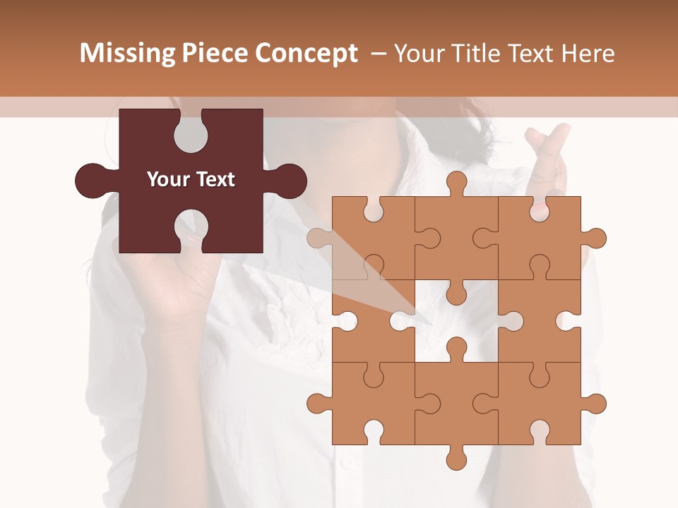 African American Businesswoman Smiling Showing Fingers Crossed PowerPoint Template