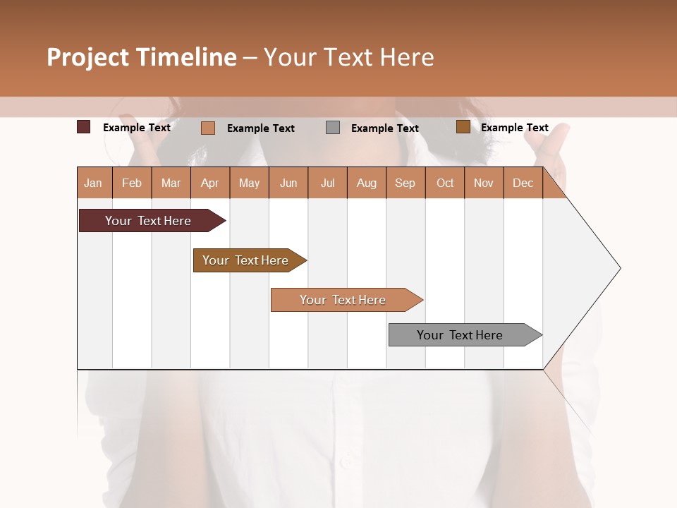 African American Businesswoman Smiling Showing Fingers Crossed PowerPoint Template