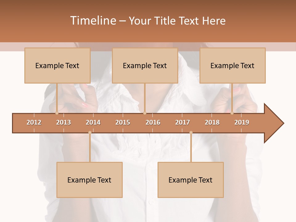 African American Businesswoman Smiling Showing Fingers Crossed PowerPoint Template