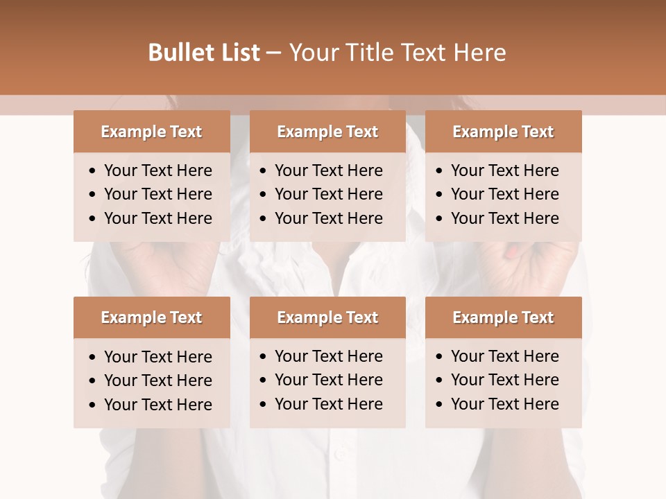 African American Businesswoman Smiling Showing Fingers Crossed PowerPoint Template