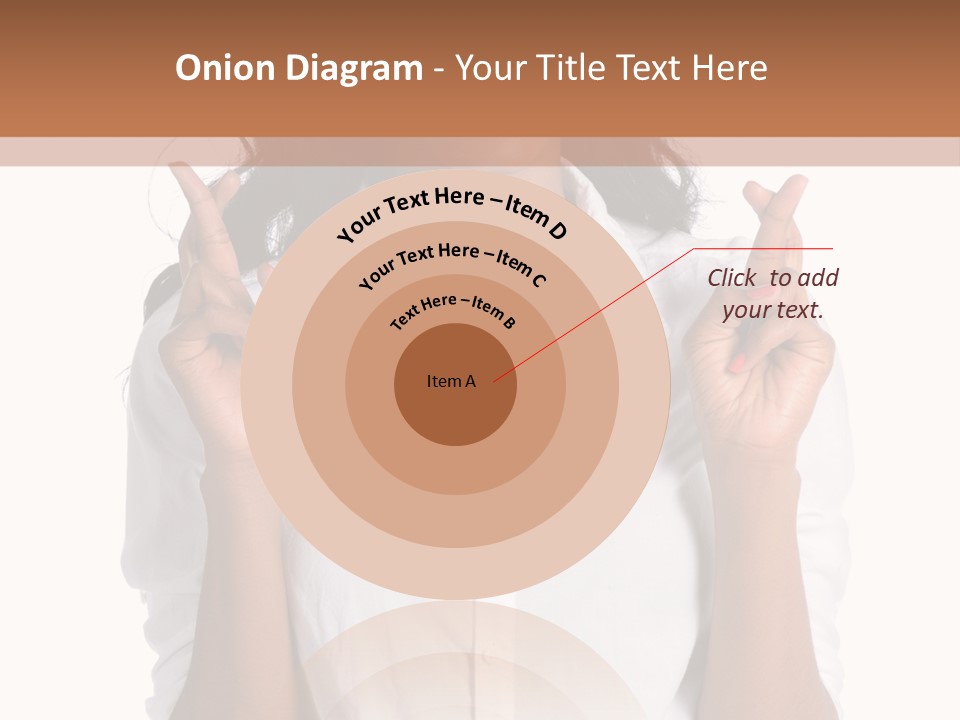 African American Businesswoman Smiling Showing Fingers Crossed PowerPoint Template