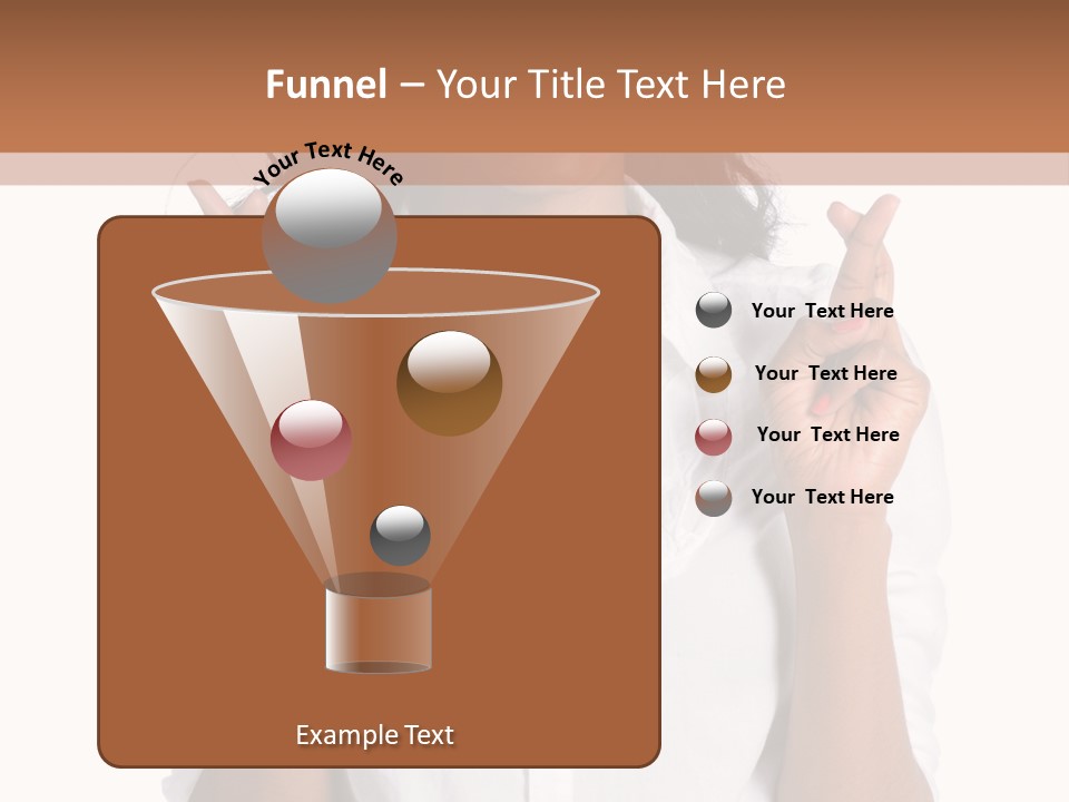 African American Businesswoman Smiling Showing Fingers Crossed PowerPoint Template