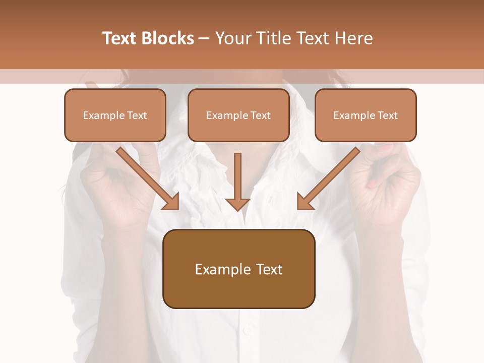 African American Businesswoman Smiling Showing Fingers Crossed PowerPoint Template