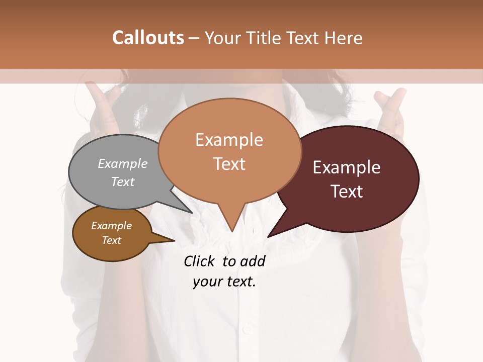 African American Businesswoman Smiling Showing Fingers Crossed PowerPoint Template