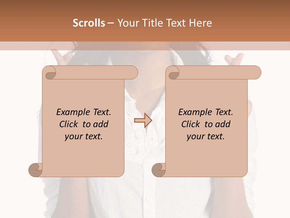 African American Businesswoman Smiling Showing Fingers Crossed PowerPoint Template