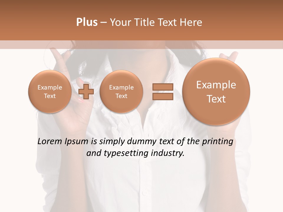 African American Businesswoman Smiling Showing Fingers Crossed PowerPoint Template