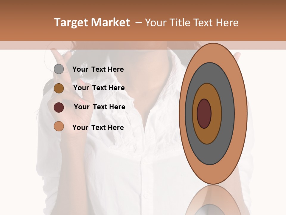 African American Businesswoman Smiling Showing Fingers Crossed PowerPoint Template