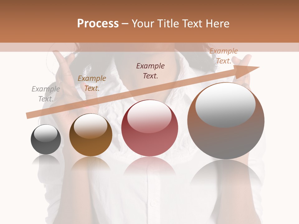 African American Businesswoman Smiling Showing Fingers Crossed PowerPoint Template