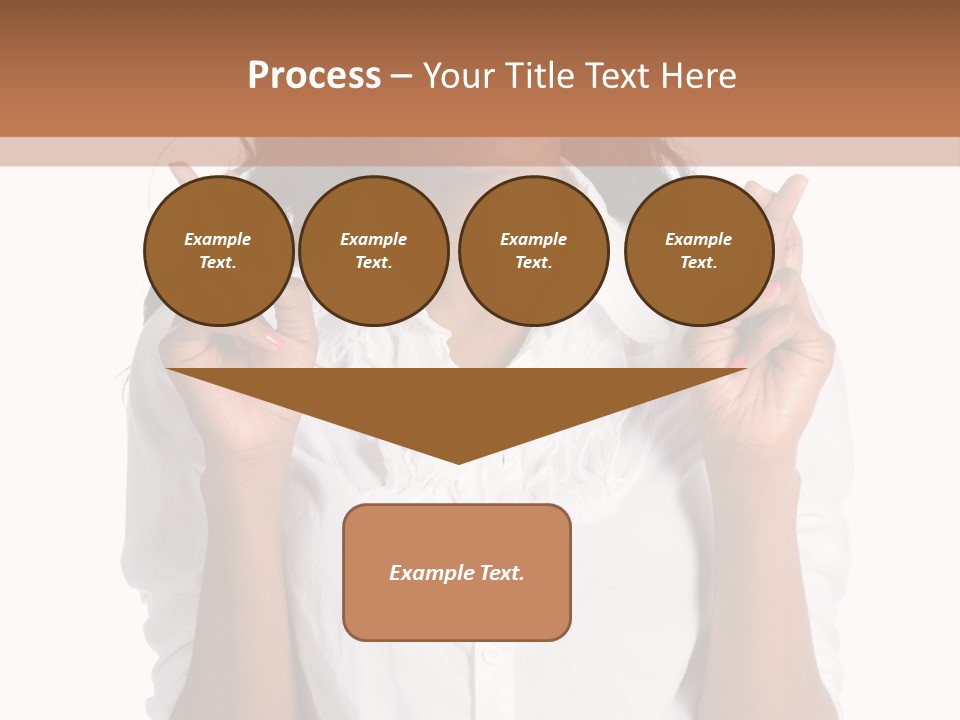 African American Businesswoman Smiling Showing Fingers Crossed PowerPoint Template
